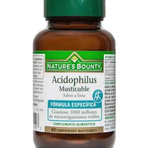 Nature's Bounty Acidophilus 60 Cápsulas Masticables Fresa