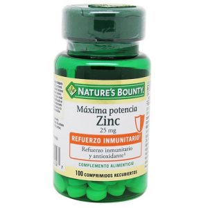 Nature's Bounty Zinc Máxima Potencia 25mg 100 Comprimidos