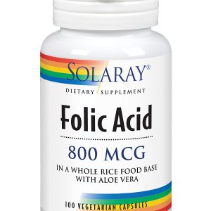 Solaray Acido Folico 800 Mg 100 Vcaps