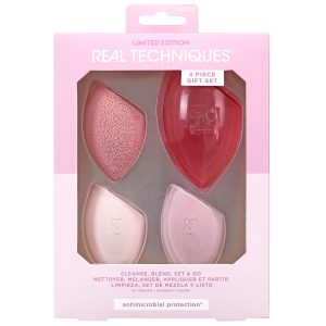 Real Techniques Cleanse, Blend, Set Go Lote 4 Piezas