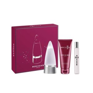 Rochas Man Eau De Toilette Spray 100ml Set 3 Piezas