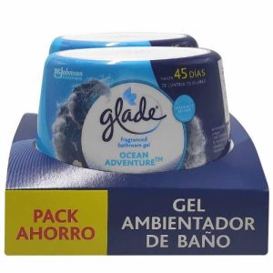 Glade Gel Ambientador De Baño Ocean Adventure 2 Unidades