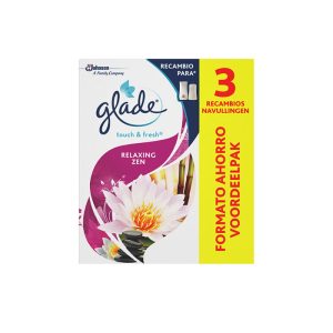 Glade Un Toque Ambientador Recambio Relax Zen 3 Piezas