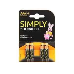 Duracell Simply Pilas Alcalinas AAA LR06/MN2400 4 Unidades