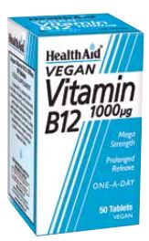 Health Aid Vitamina B12 1,000 Mg 50 Comp
