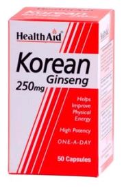 Health Aid Ginseng Coreano 250 Mg 50 Caps
