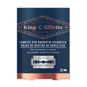 Gillette King Hojas De Afeitar De Doble Filo 10 Unidades