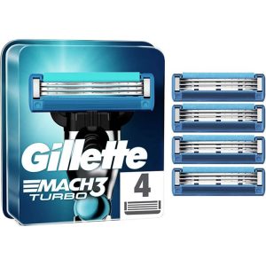 Gillette Mach3 Turbo Cargador 4 Unidades