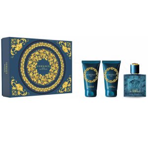 Versace Eros Eau De Toilette Spray 50ml Set 3 Piezas