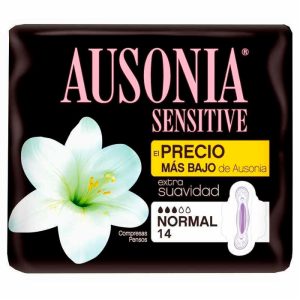 Ausonia Compresas Sensitive Alas Normal 14U
