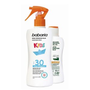 Babaria Solar Infantil Leche Protectora Resistente Al Agua Spf30 Spray 200ml Set 2 Piezas