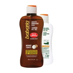 Babaria Solar Aceite Bronceador En Gel Efecto Luminoso 200ml Set 2 Piezas