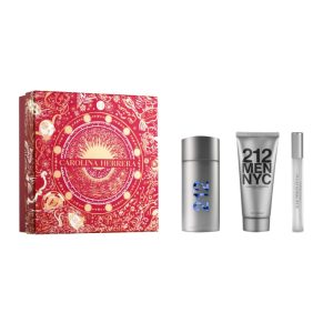 Carolina Herrera 212 Men Eau De Toilette Spray 100ml Set 3 Piezas Christmas 2023