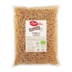 Granero Fusilli De 4 Cereales Sin Gluten Bio 500g