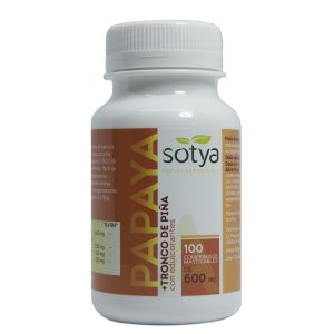 Sotya Papaya Tronco De Piña 600 Mg 100 Comp