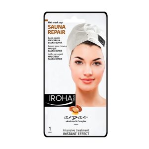 Iroha Nature Sauna Repair Argan Mascarilla Cabello Efecto Instantaneo 1 Uso