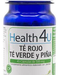H4u Té Rojo, Té Verde y Piña 45 Cápsulas De 500 Mg