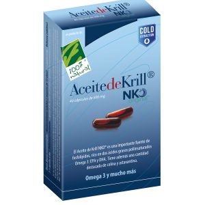 100%natura Aceite De Krill Nko 40 Cap De 500 Mg